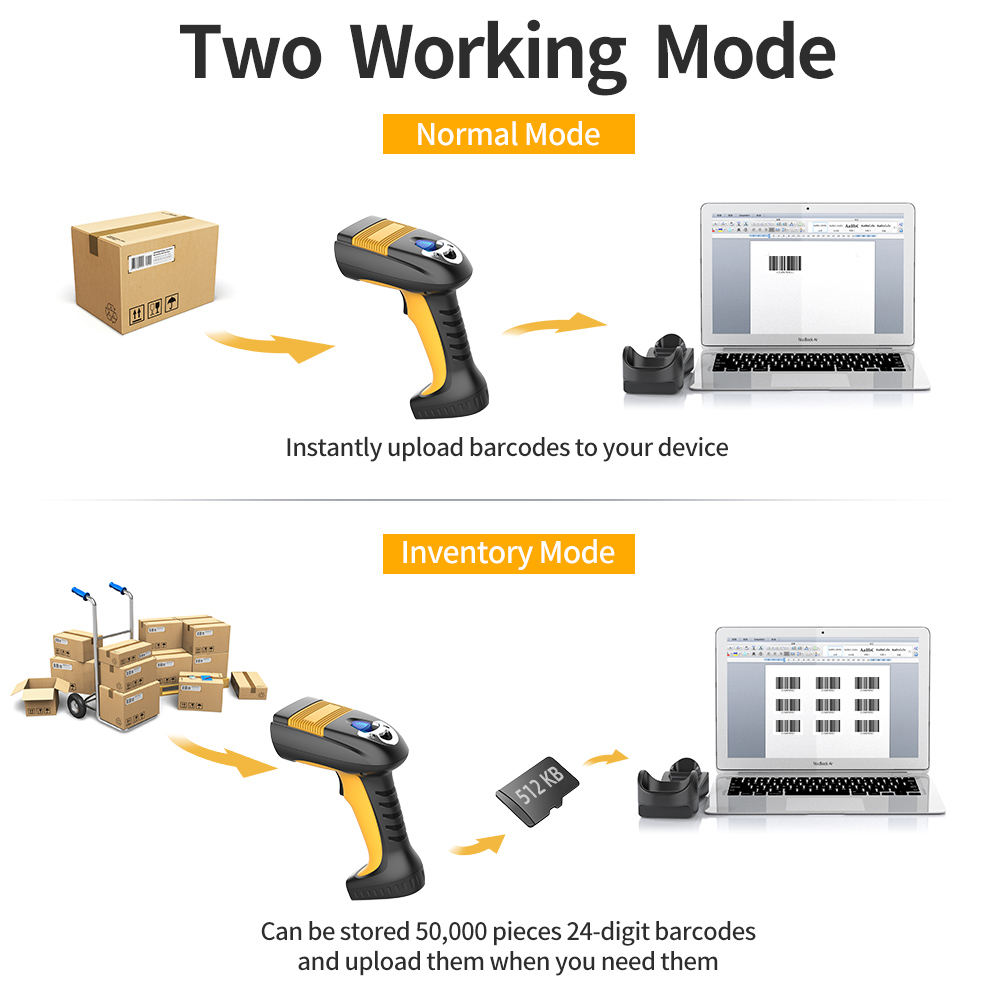 Barcode Scanner Wired 1d 2d Continuous Scan Bar Code Reader for POS System