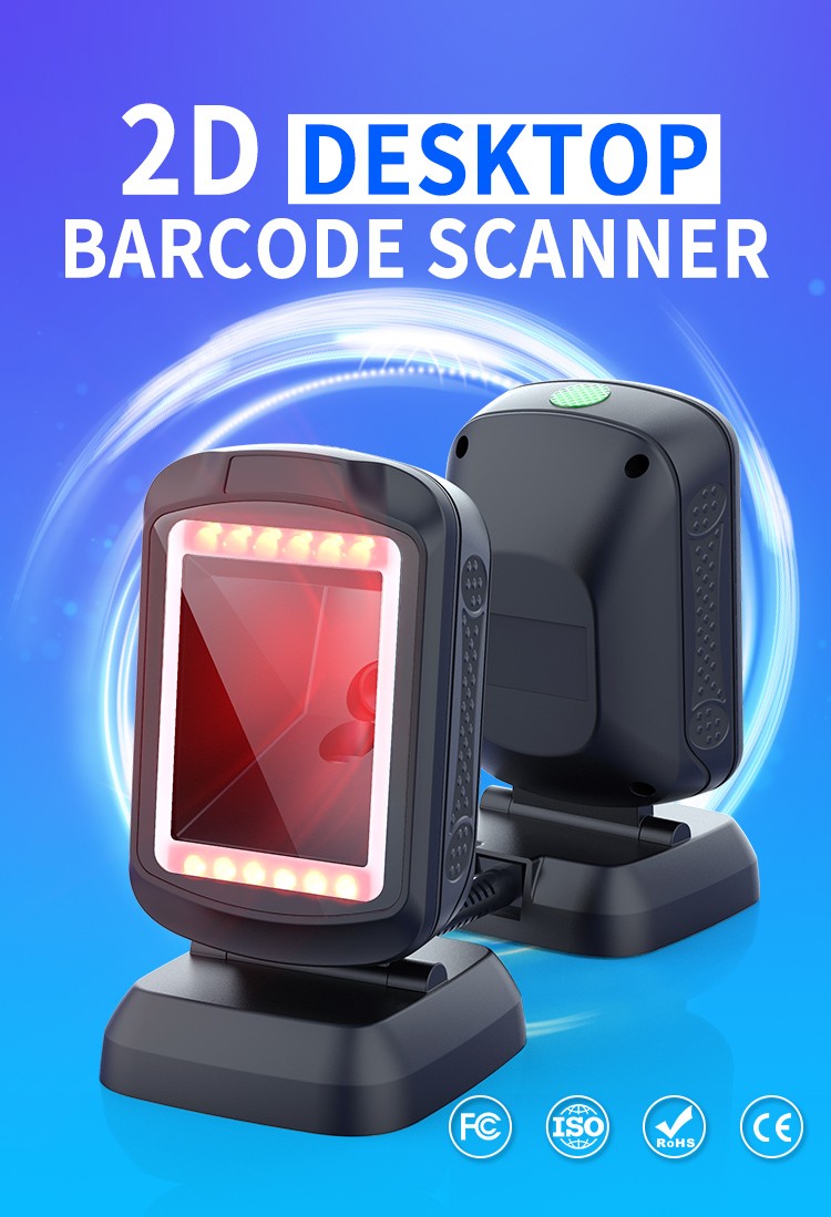 Auto Scanning Desktop Handheld USB Qr Code 1d 2D Barcode Scanner